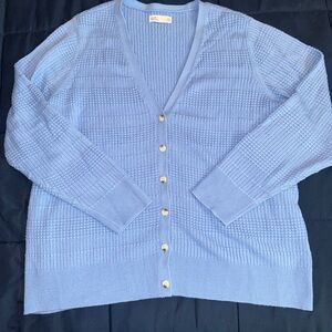 Women's Blue Cardigan Sweater